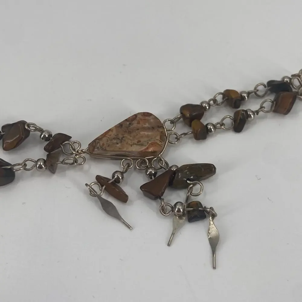 Bohemian Agate chip anklet